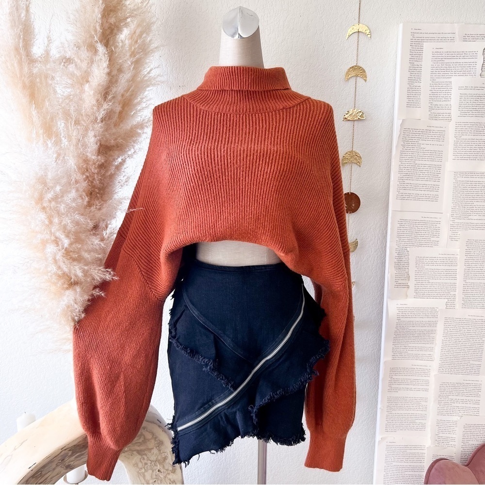 ZARA Trafaluc Black Frayed Zipper Denim Mini Skirt